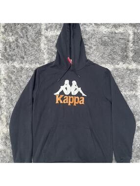 Kappa Men's Black and Navy Hoody
